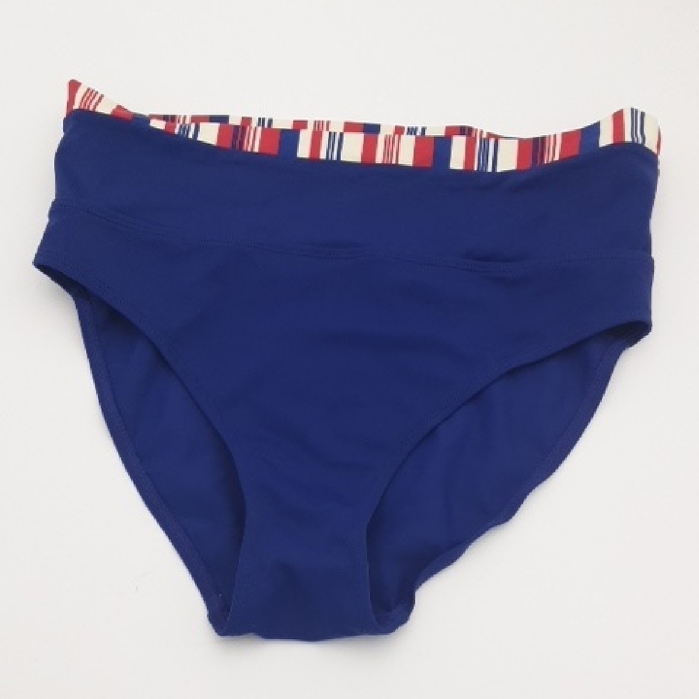 Panache Blue High-Waisted Bikini Bottom Vacation Beach Resort 2yk Women S